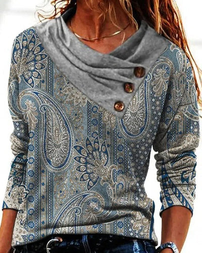 Lovidam™ Paisley Långärmad Topp - Venneris