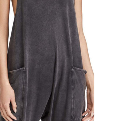 Nora - Enfärgad V-Neck Sling Pocket Jumpsuit - Venneris